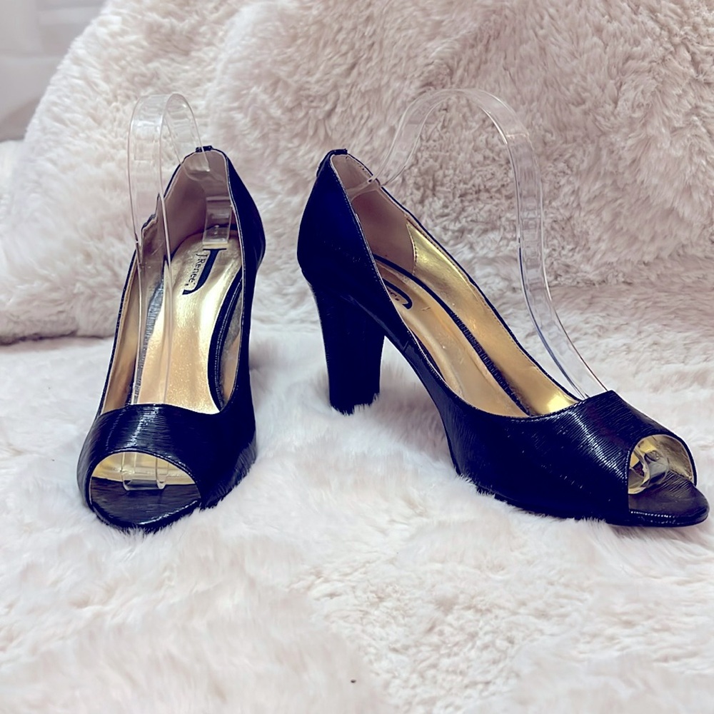 J.Renee Peep Toe Pumps in Black (Like New)